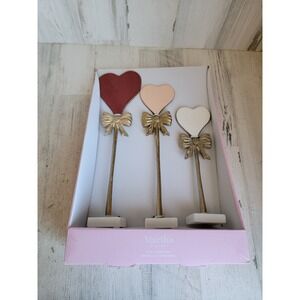 Martha Stewart NEW‎ Valentine heart figure set pink red home decor figure